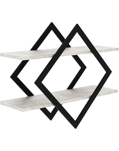 Полка настенная-ПнР-400-2-Бетон Макс стайл