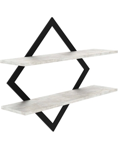 Полка настенная-ПнР-500-2-1-Бетон Макс стайл