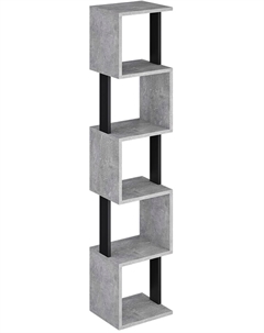 Стеллаж СН-5-Темный Бетон-Черный Макс стайл