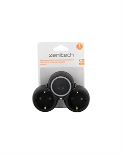 Блок мультирозеточный 2-гнездн.+1-кл. 16A с/з с/ш 2X2P+E 191909 Zenitech