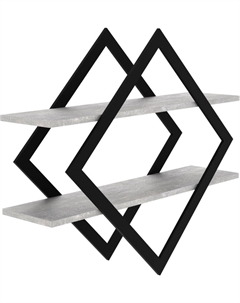 Полка настенная-ПнР-500-2-Темный Бетон Макс стайл