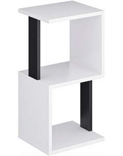 Стеллаж СН-2-Белый-Черный Макс стайл