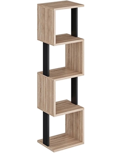 Стеллаж СН-4-Дуб-Черный Макс стайл