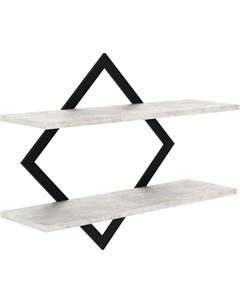 Полка настенная-ПнР-400-2-1-Бетон Макс стайл