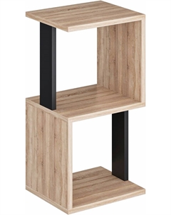 Стеллаж СН-2-Дуб-Черный Макс стайл