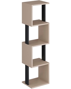 Стеллаж СН-4-Капучино-Черный Макс стайл