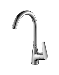 Смеситель Rossinka одноручный (35мм) для кухни с высоким поворотным изливом, хром, арт. S35-23