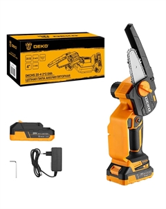 Пила цепная аккумуляторная DEKO DKCHS 20-4 (20В 2x2Ач шина 10см) Deko