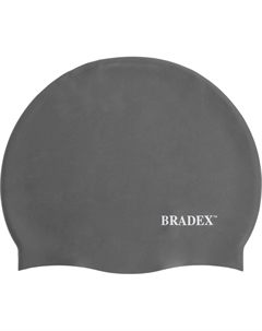 Шапочка для плавания силиконовая SF 0329 серая Bradex