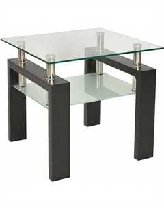 Стол журнальный LISA D прозрачный/венге Signal