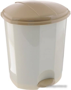 Мусорное ведро EP031 с педалью (11 л, слоновая кость) Эльфпласт