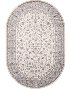 Ковер для жилой комнаты Valencia Deluxe F014-OVAL-CREAM-L.BLUE (1.5х2.3) Merinos