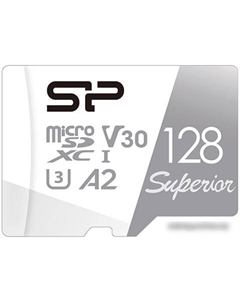 Карта памяти Superior microSDXC SP128GBSTXDA2V20 128GB Silicon power