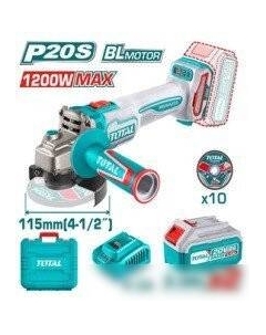 Угловая шлифмашина TAGLI2211532 (с 2-мя АКБ, кейс) Total