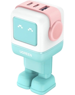 Сетевое зарядное Nexode RG 65W CD361 (голубой/розовый) Ugreen