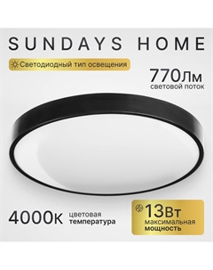 Припотолочная люстра 240924-13 5764 (черный) Sundays home