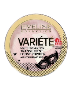Пудра рассыпчатая для лица VARIETE TRANSLUCENT LOOSE POWEDER светоотражающая прозрачная Eveline