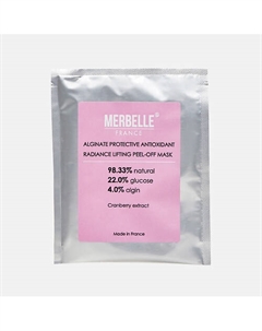 Маска для лица альгинатная защитная, лифтинг с экстрактом клюквы 30 Merbelle