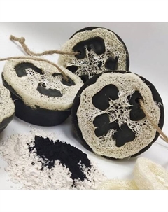 Шунгитовое мыло-скраб с люфой и белой глиной Shugge