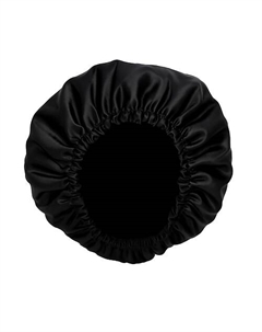 Шапочка для сна атласная черная Wellness. ultracare