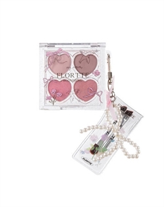 Компактные тени-брелок Blooming Series 4 Color Flortte