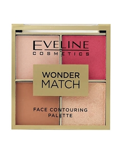 Палетка для контуринга WONDER MATCH (бронзер, румяна, хайлайтер) Eveline