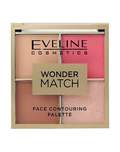 Палетка для контуринга WONDER MATCH (бронзер, румяна, хайлайтер) Eveline