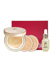 Набор:Кушон Mi Luxury Golden Cushion Glow + Сменный блок + Сыворотка для лица The history of whoo