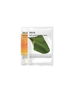 Тканевые маски Mild Acidic pH Sheet Mask: Heartleaf Fit + Honey Fit 30 Abib