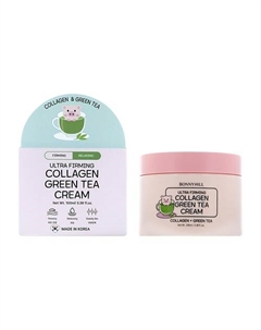 Крем для лица укрепляющий с коллагеном и экстрактом зеленого чая 100 Bonnyhill