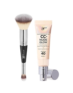 СС-крем CC+ Nude Glow SPF 40 с кистью №7 It cosmetics