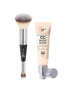 СС-крем CC+ Nude Glow SPF 40 с кистью №7 It cosmetics