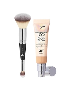 СС-крем CC+ Nude Glow SPF 40 с кистью №7 It cosmetics