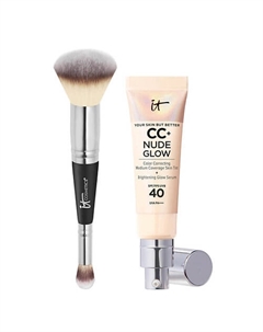 СС-крем CC+ Nude Glow SPF 40 с кистью №7 It cosmetics