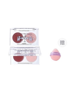 Двухцветные румяна Good Friends Club Dual-Color Blush + Спонж Flortte