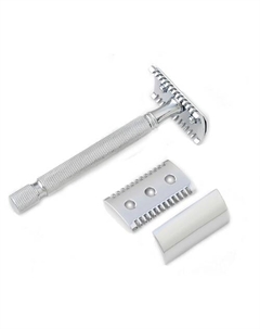 Т образный станок с открытым гребнем SS-01 Chrome (Open comb) Pearl shaving