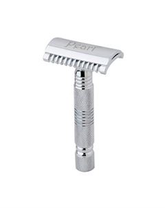 Т образный станок с открытым и закрытым гребнем SSH-01 Chrome (Open Comb+Close Comb) Pearl shaving