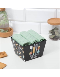 Набор полотенец «» Just roll, 3 шт., 100% хлопок Этель