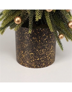 Искусственная ёлка настольная «С шариками и блёстками, в горшочке» 32×7.5 см Зимнее волшебство
