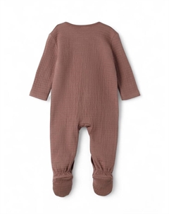 Комбинезон детский из жатой ткани «», рост 62-68 см, шоколадный Крошка я