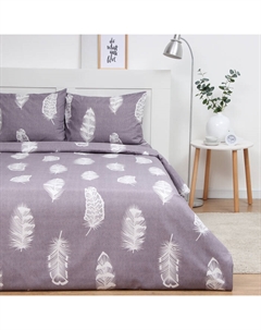 Постельное бельё 1.5-спальное «» Feather, полисатин Экономь и я