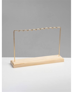 Подставка под серьги, 1 ярус, на 5 пар серёг, 21.7×5×12, цвет золото Qf