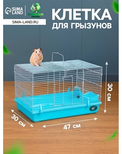 Клетка для грызунов «», 47×30×30 см, голубая Пижон