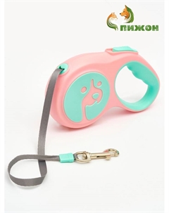 Рулетка - поводок для животных, лента 5 м Пижон