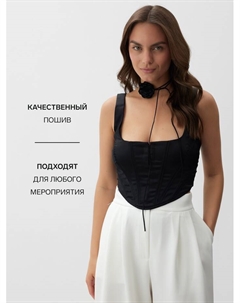 Корсет женский атласный, размер L, чёрный Mist