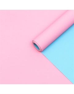Бумага крафт, двусторонняя, розовый-бирюзовый, 0,6 х 10 м Upak land