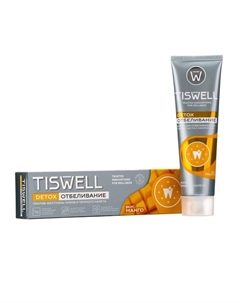 Зубная паста Энзимная, отбелив с каолином, со вкусом манго 110 гр. Tiswell