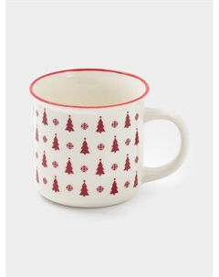 Кружка «Новый год. Ёлочки», 380 мл, фарфор, белая Доляна