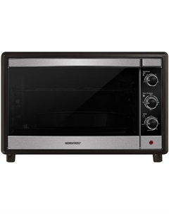 Мини-печь NORDFROST RC 450 ZB pizza, 2000 Вт, 45 л, 100-250°С, гриль, конвекция, чёрная Nordfrost