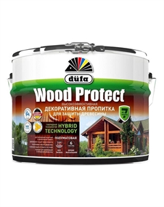 Пропитка для защиты древесины WOOD PROTECT, бесцветная полуматовая, 2.5 л Düfa